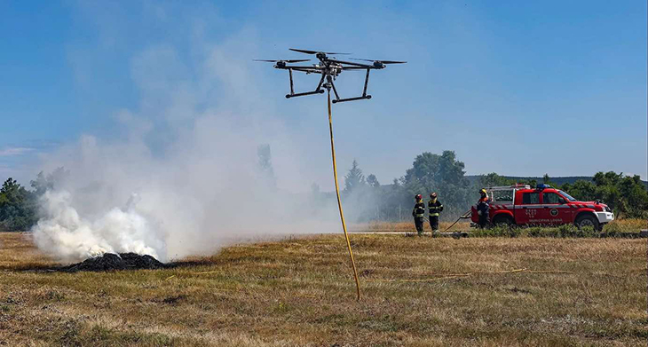 This Firefighting Drone Can Douse Fires The Size Of 4-Door Sedan In Just 15 Seconds